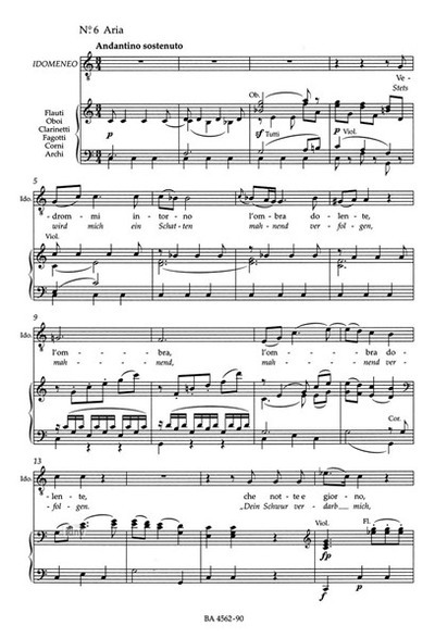 Mozart, Wolfgang Amadeus Idomeneo K. 366