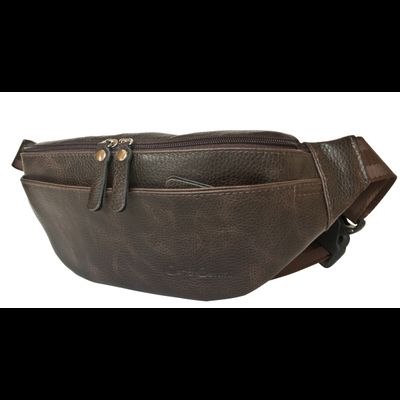 Кожаная поясная сумка Atessa brown (арт. 7009-04)