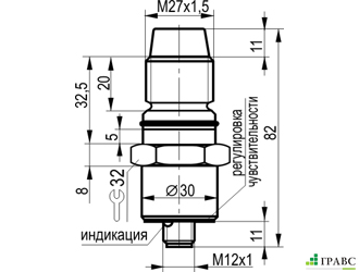 Емкостный датчик CSN WC83S8-31P-5-LZS4-20