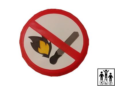 Мягкий модуль Знак пожарной безопасности "Запрет открытого огня"