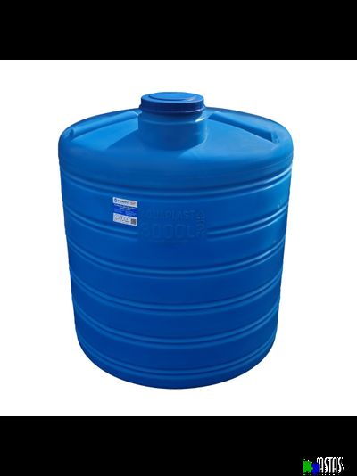 Емкость  3000 литров синяя вертикальная