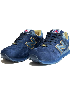 New Balance 574 Темно-синие замшевые