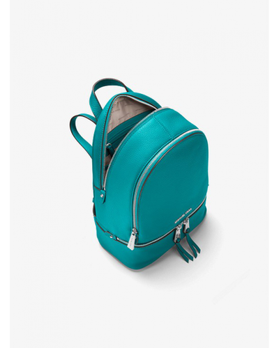 Рюкзак Michael Kors Rhea medium leather backpack turquoise