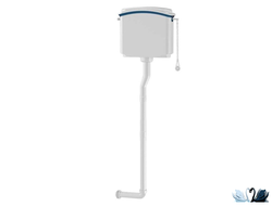 Бачок Nova Plastik NV 4084 для чаши Генуя, пластиковый навесной, смывной. Арматура рычажная, с цепочкой