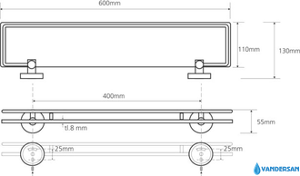 Полка Bemeta Omega 104102212