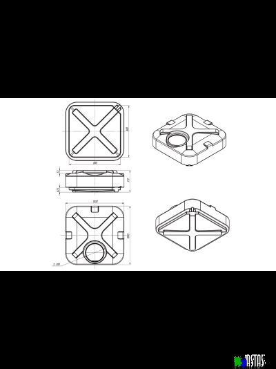 Бак для душа «Rostok» 250л