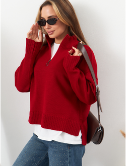 Джемпер поло с длинным рукавом