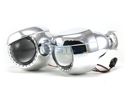 Комплект биксеноновых линз G5 MINI H1 2.0 дюйма (50MM) полукруглые маски