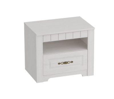 Тумба прикроватная "Прованс" спальня 602х410х510 Бодега белая / Патина премиум