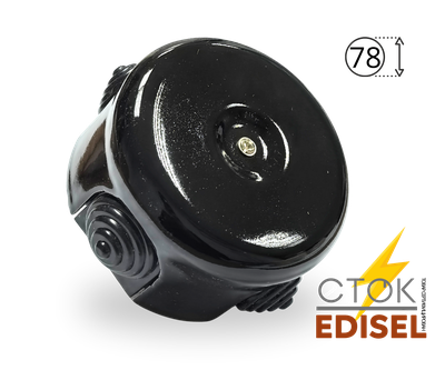 Распред. коробка с корпусом из керамики черная 78х43