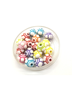 Бусины пластиковые фигурные, 10 мм микс