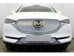 Защита радиатора Mazda CX-5 2017- 3D chrome верх PREMIUM