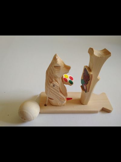 Богородская игрушка "Медведь художник"