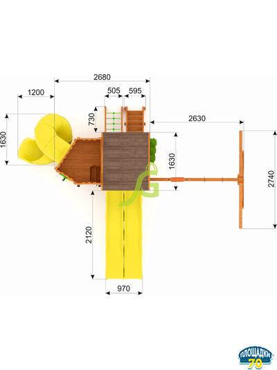 Детская площадка IgraGrad Клубный домик 4 Luxe с двумя горками