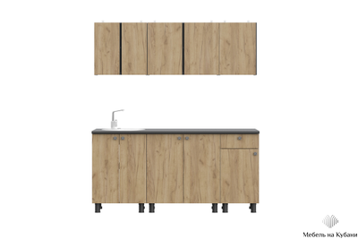 КГ-1 Дуб золотой 1,8м кухонный гарнитур