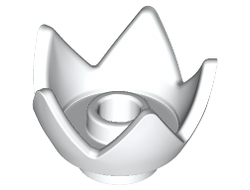 Minifigure, Headgear Crown Eggshell with 5 Points and Center Stud, White (39262 / 6259700)