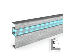 Плинтус из нержавеющей стали Лука Пл 60-4НС.2700.001