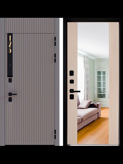 Дверь входная ДК21 с панелью ФЛЗ-1 Лиственница