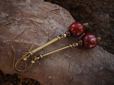 Серьги в стиле бохо "Сказка про волшебные лесные ягоды"