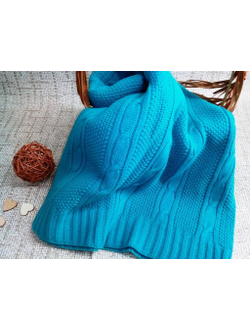 Плед вязаный "Косы"