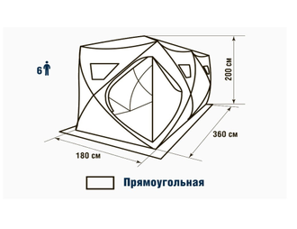 Палатка зимняя сдвоенная HIGASHI Double Comfort