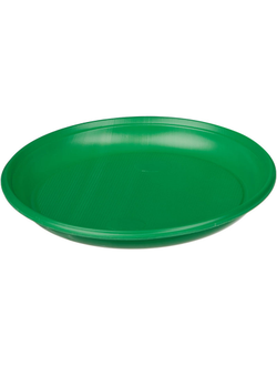 Тарелка одноразовая Комус d 165мм, зеленая ПС 50 штук в упаковке