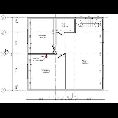 Двухэтажный каркасный дом с тремя спальнями 86м² (SK85)