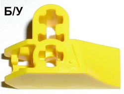 ! Б/У - Technic, Axle Connector 2 x 3 Perpendicular with Catch, Yellow (44850 / 4194654) - Б/У