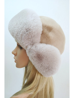 Ушанка "Нон-стоп" цвет бежевый + бежевый