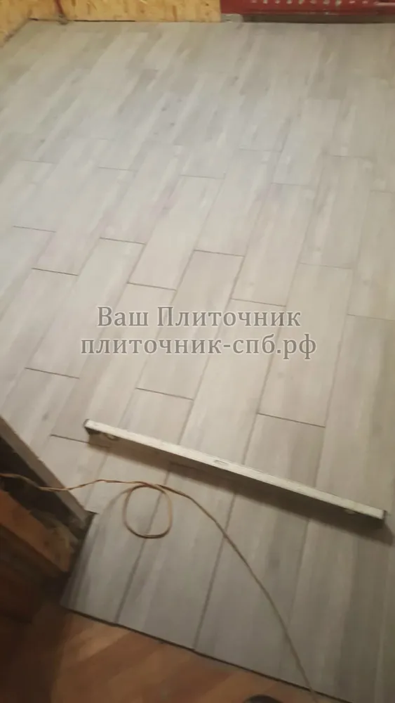 облицовка полов керамогранитом со сноской на 1/3