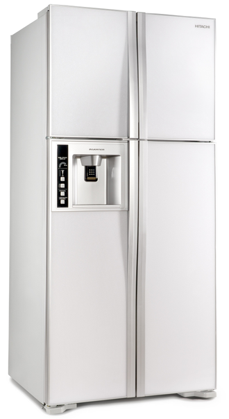 Холодильник Hitachi R-W 662 PU7 GPW,  белое стекло
