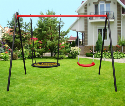 Уличные качели Sv Sport (рама + качели-гнездо "Grad" 1,15м + качели пластиковые) 3.0м