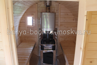 Круглая баня-бочка 4 метра.