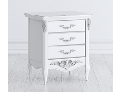 ПРИКРОВАТНАЯ ТУМБА 3 ЯЩИКА SILVERY ROME S117S-K00-S