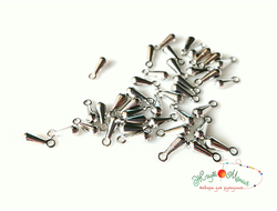 ПОДВЕСКА "КАПЕЛЬКА" ДЛЯ УДЛИНИТЕЛЬНЫХ ЦЕПОЧЕК  - 9мм - НИКЕЛЬ