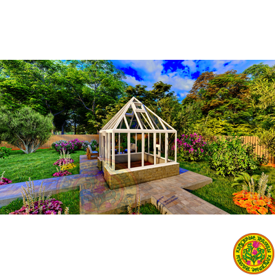 Базовая комплектация беседки в английском стиле из стекла и алюминия ЧЕЛСИ S размером 3000 х 3000 мм