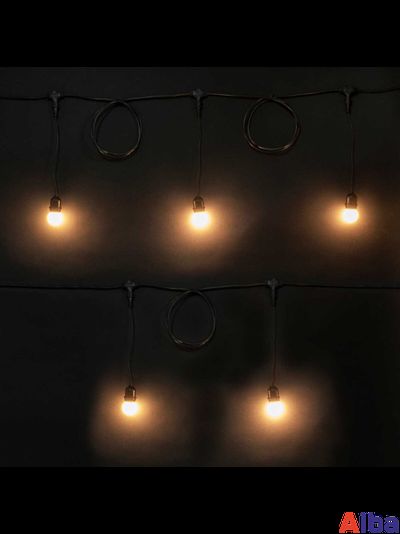 Ламполайт 10*0,2 м, черный провод