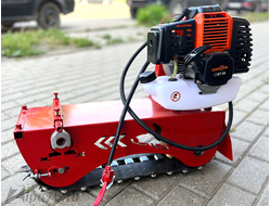 Детский снегоход мотособака на бензине 2 тактный мотор триммера