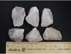 Кварц розовый, необработанный "дикий" в ассортименте, Бразилия (35-40 мм, 23-28 г) №21800