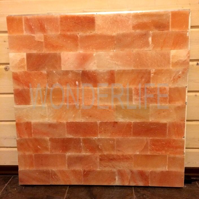 Готовый комплект Соляная стена, скрытый монтаж, шлифованная плитка 2,5 см (любые размеры)