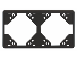 Efapel 50921 TPT, Рамка Apolo 5000, 2 поста горизонтальная, черный