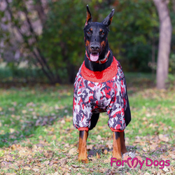 Комбинезон для крупной собаки Черно-красный