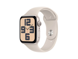 Apple Watch SE 2023 44mm Starlight Aluminium Case with Starlight Sport Band S/M
