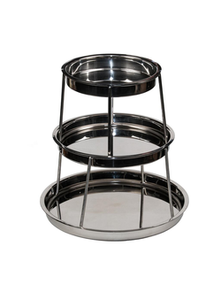 Этажерка 3 яруса для подачи морепродуктов, нержавеющая сталь