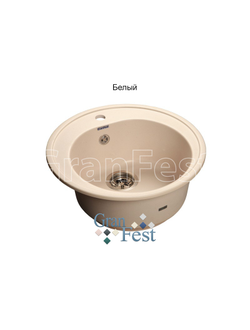 Керамическая мойка для кухни Granfest GF-R510 круглая мойка