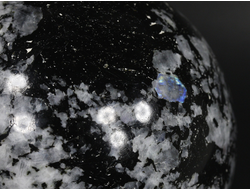 Шар Лунный камень, Турмалин чёрный (шерл), Индия (78 мм, 746 г) №35326