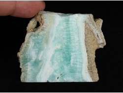 Арагонит голубой, полировка с двух сторон, Африка (56*48*10 мм, 44 г) №37758