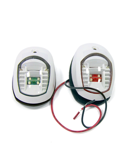 Огни бортовые светодиодные 95х60 мм, белый пластик