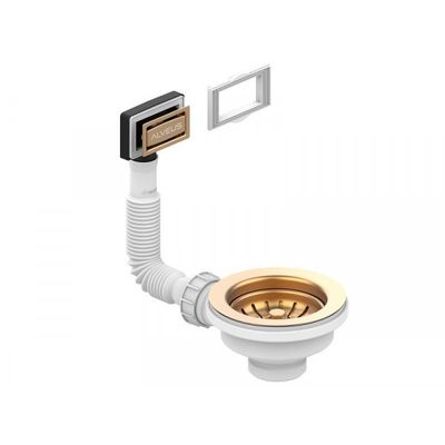 Выпуск для мойки 114 BRONZE new с рамкой и заглушкой