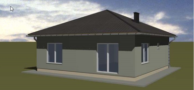 Одноэтажный дом с двумя спальнями 69м² (S23)